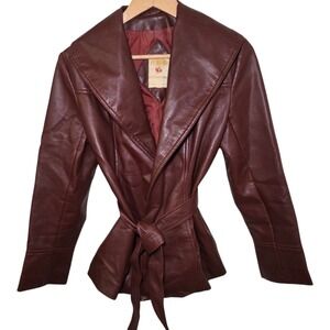 Vintage PBD International Wrap Jacket Brown Belted Blazer Coat